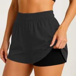 Solid Women Grey Compression Shorts, Gym Shorts, Running Shorts, Sports Shorts-image-60