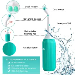 Portable bidet, Jet Spray for Toilet | Retractable, 2 angled Nozzles M99 Manual Bidets-image-66