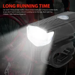 fastped Combo of Bicycle LED USB Rechargeable Head Light and Taillight (Combo) LED Front Rear Light Combo image 4