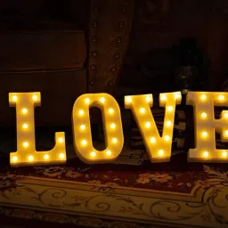 curated cart Light Up Letters L, LED Marquee Letters Lights Sign Alphabet Table Lamp image 3
