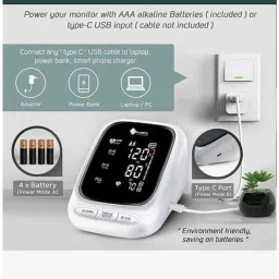 Firstmed FM 02 Upper Arm Automatic Digital Talking Blood Pressure Monitor, Heart Rate Machine & Pulse Checking meter for Accurate Home Monitoring with 1 Year Warranty, Batteries Included Automatic + Advance Feature Blood Pressure Monitoring System FM 02 Bp Monitor image 2