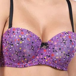 Amour Secret Polka Dot Printed Lightly Padded Medium Coverage Underwired No-Sag Bra image 4