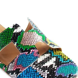 Dapper Feet-Fancy Nancy H Style Printed Open Toe Flats image 5