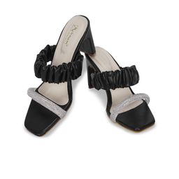 MEHNAM Open Toe Synthetic Block Heels image 2