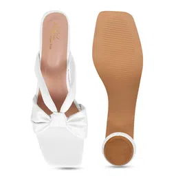 THE WHITE POLE Knotted Open Toe Block Heels image 3