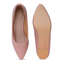 SHUZ TOUCH Pointed Toe Closed Back Block Pumps image 5