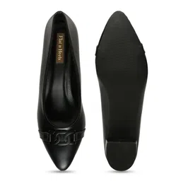 Flat n Heels Block Pointed Toe Embellished Kitten Heels image 2