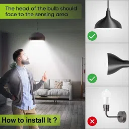 ifitech 5 W Motion Sensor Round B22 LED Bulb image 5