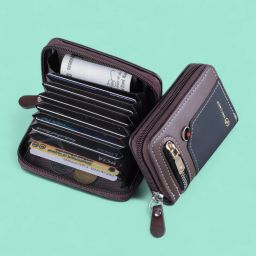 Men & Women Casual, Formal Brown Genuine Leather RFID Card Holder-image-94