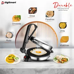 digismart Electric Automatic Super smooth Non-Stick Coating Cool Touch Handle Roti and Khakra Maker image 2