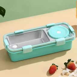 2-Compartment Stainless Steel Lunch Box | Airtight & Leak-Proof Tiffin 2 Containers Lunch Box-25