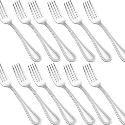 12 Pieces Forks Set for Dining Table, Fork set Steel, Forks,Length 18 cm Stainless Steel Dinner Fork Set-37