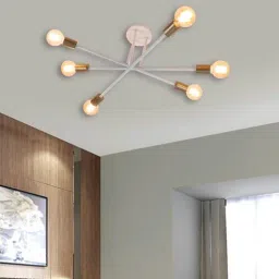 shoppeefry Malvi White Metal Sputnik Chandelier-picture-42