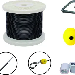 gymfreak GYM MACHINE WIRE WITH COMPLETE LOCKING SYSTEM (6MM 10 MTR ) Climbing Pulley image 2