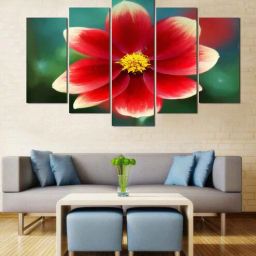 wens Velvet Laminated Flower Set of 5 Wall Art Panels-picture-43