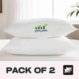 LUXURY Polyester Fibre Solid Sleeping Pillow Pack of 2-image-9