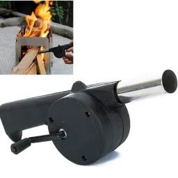 Outdoor Cooking Hand Crank Powered Barbecue BBQ Fan Air Blower Airfoil Air Blower-16