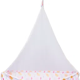 vparents fruity Baby Cradle with Attached bed and Mosquito net and Window Metal Hanger image 2