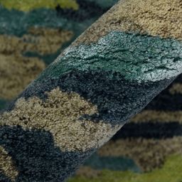 saraswatii global Cream Coloured & Blue Abstract Printed Hand Tufted Rectangular Carpet image 5