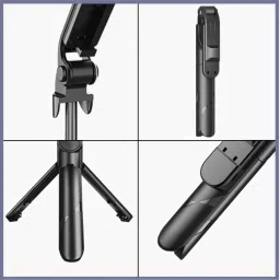 Wrapadore Wireless Bluetooth , XT-02 Selfie Stick with Remote Shutter 360 Rotate Extendable Handheld Foldable Mini Tripod Stand Foldable, selfie stick, tripod, bluetooth shutter for Smartphones Professional Remote Control Selfie Stick Monopod Kit, 3 Axis Gimbal for Mobile image 4