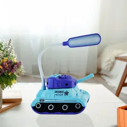 gifteuo Army Tank Shaped Study Lamp with Pen Stand for Kids & Adults- Pack of 1 Table Lamp image 4
