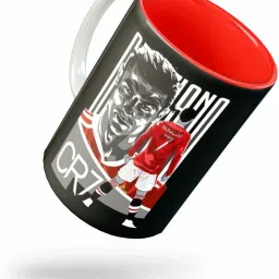 CR7 Ronaldo with Print|Black|ronaldo Coffee|ronaldo|football Ceramic Coffee Mug-image-13