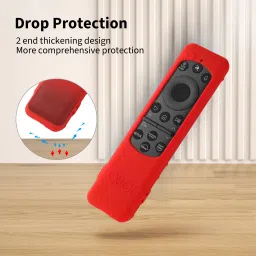 oboe Front & Back Case for Samsung Smart Tv Remote 2025 Model TM2360 E Half Wrap Protective Cover with Lanyard image 3