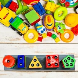 meghinenterprises Meghin Geometric Shape Sorter Stacker Blocks Toy Set for Toddlers – Plastic image 5