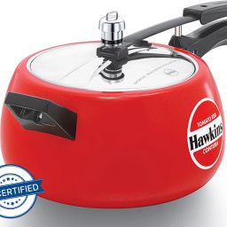 Tomato Red Ceramic Coated Contura (CTR50) 5 L Pressure Cooker-image-9
