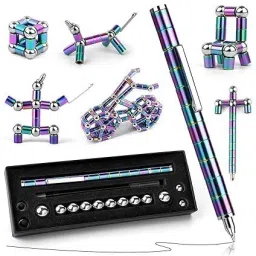Magnetic Fidget Pen, Decompression Toy Pen with Magnetic Rings & Steel Ball Pen Multi-function Pen-image-41