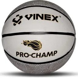 PRO-CHAMP Basketball – FIBA Standard, Molded Rubber Ball with Butyl Bladder Basketball - Size: 6-25