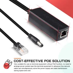 Sancy Active PoE Power Over Ethernet Splitter Adapter 48V-12V IEEE 802.3af Lan Adapter image 2