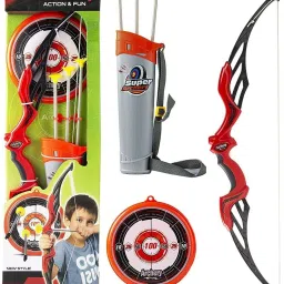Archer Bow and Arrow Set with | Quiver and 3 Suction Arrows and Target Barebow-picture-41