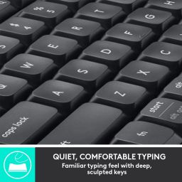 Logitech MK850 Multi-Device Wireless Keyboard and Mouse Set, 2.4GHz Wireless & Bluetooth Bluetooth, Smart Connector, Wireless Handheld Multi-device Keyboard Compatible with Desktop, Laptop, Mac Curved Keyframe , 12 Programmable Keys, 3-Year Battery Life, PC/Mac image 4