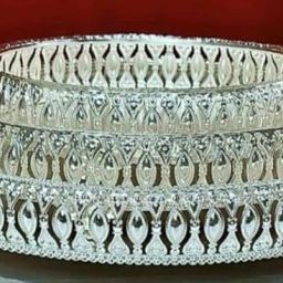 Round German Silver Tray | German Silver Tray with Feet | Round Decorative Tray Tray Serving Set-image-51