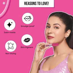 sugar pop Matte Lipcolour 05 Mahogany - Super Matte | Lasts 8+ hours | Non-Drying image 4