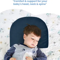 cherilo C Shaped Elevated Wedge Pillow for Baby Crib & Mattress Memory Foam Solid Baby Pillow Pack of 1 image 4