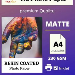 A4 Premium 230 GSM RC (Resin Coated) Water Resistant Instant Dry Luster (Matte) Inkjet Photo Paper A4 8.5 x 11 inch (A4-40 Sheets) Unruled A4 230 gsm Photo Paper-picture-46