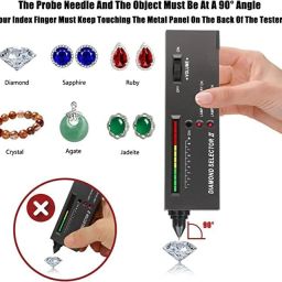 morris Professional Diamond Tester With 9V Battery || Mini LED Megnifying Digital Digital Voltage Tester image 2