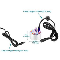 Saif 12 LED Multicolor Changing Mist Maker Fogger Water Fountain Pond Fog Machine Atomizer Air Humidifier image 3