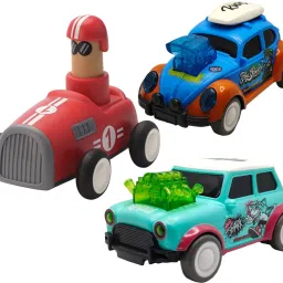 Unbreakable Four-Wheel Drive Friction Powered Diecast Toy Set-P14-37