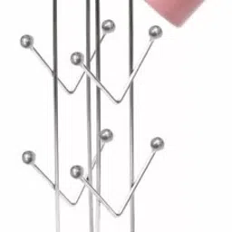 Cup Stand Holder Stainless Steel Kitchen Rack for Tea Cups/Coffee Mug Regular Organizer-3