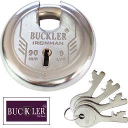 Iron-Steel 90MM, 9 Levers with 4 Keys Shutter Lock Padlock-12