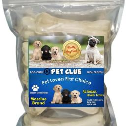 Dog 4 Inch Pack of 7 Pet Food Calcium Treat Bone & Twisted Healthy Dog Chew Chicken Dog Chew-75