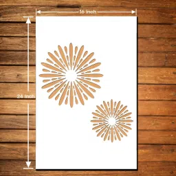 Wall Stencils Pack of 1 (Size :- 16 X 24 Inch) PATTERN- Blooming Art Design Ideal For Wall Decor Paintings Home Wall Decor Stencil-image-56