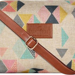 Multicolor Women Sling Bag Isla Polyester Crossbody Sling bag for Women Casual Party Bag Purse with Adjustable Shoulder Strap and Printed Design for Ladies College Girls (Multicolour)-image-24