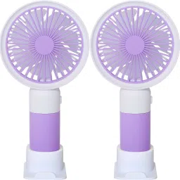 24 ENERGY Travel-Friendly USB Mini Fan for Quick Cooling | Pack of 2 - Purple BreezeMax USB Fan-58