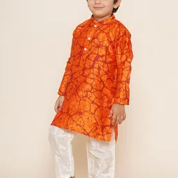Sethukrishna Boys Abstract Printed Kurta with Pyjamas image 5