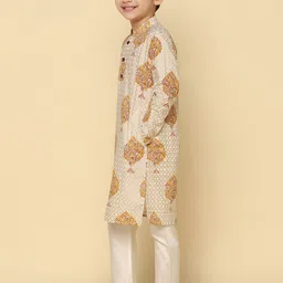 KISAH Boys Ethnic Motifs Printed Regular Kurta With Pyjamas image 3