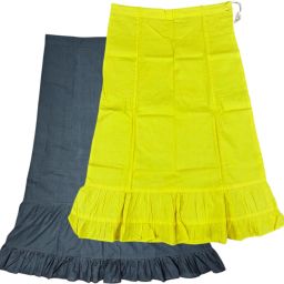 Belizs Black & Mustard Yellow Combo Pure Cotton Petticoat-picture-14